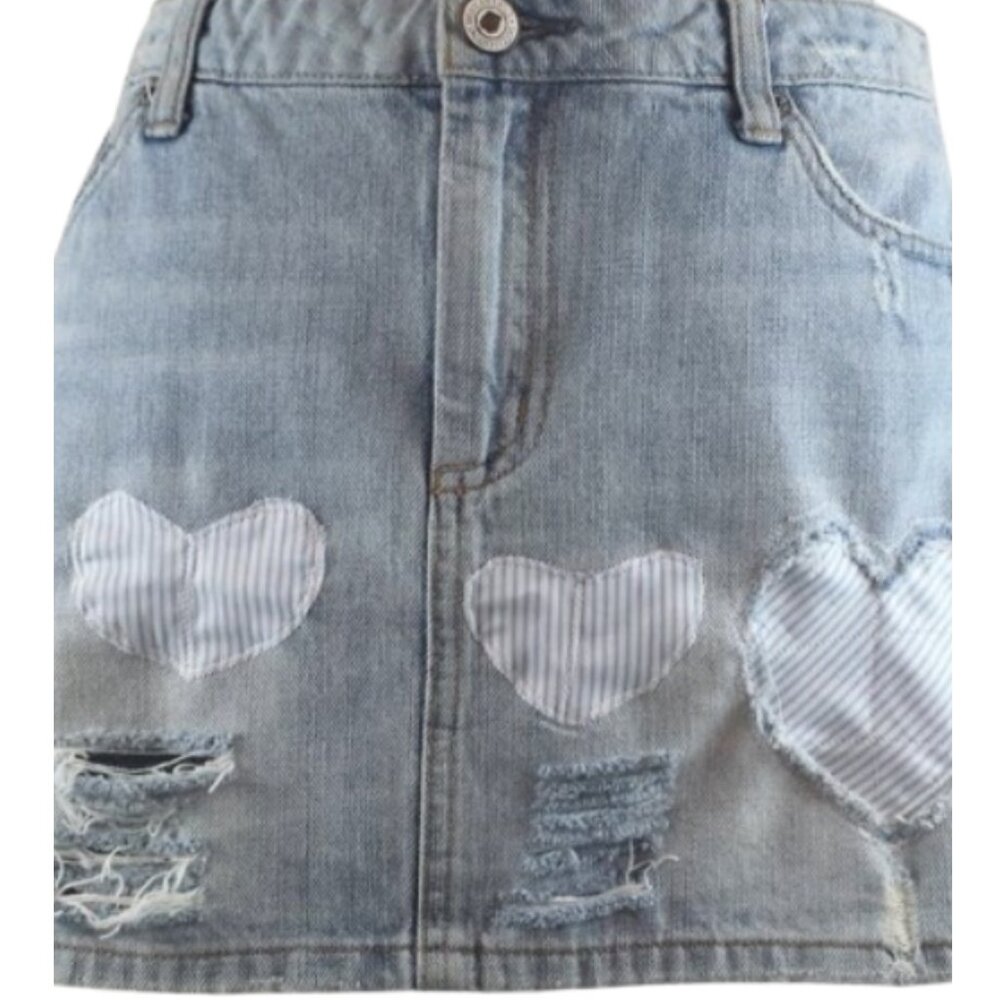 American Eagle Upcycled Patchwork Distressed Deni… - image 5